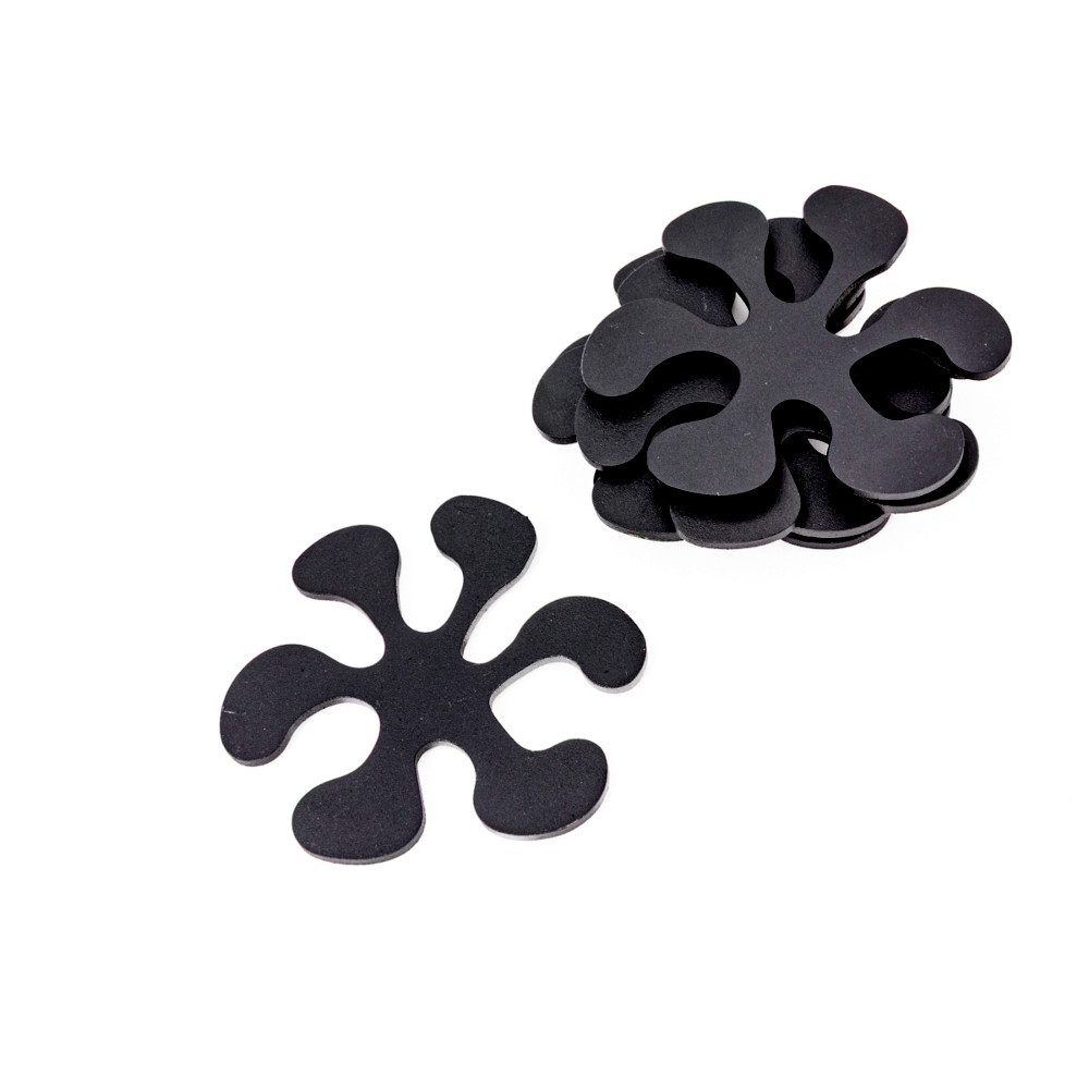 Black Coasters - Set of 6