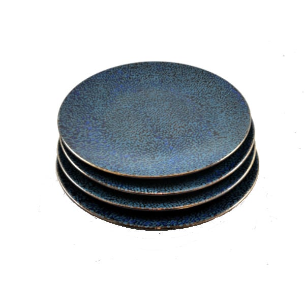 Dinner Plates Blue - Dynamic Spectrum- Set Of 4