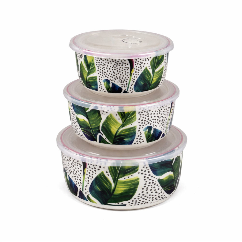 Food Container - Green Leaf