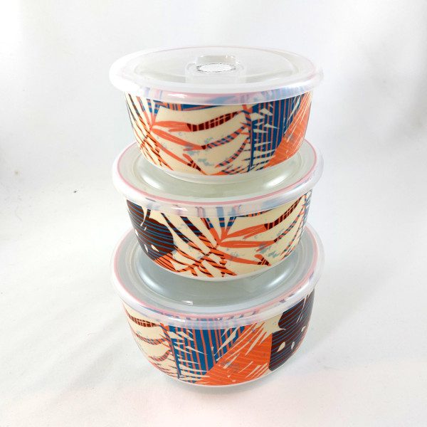 Food Container - Peach Ferns