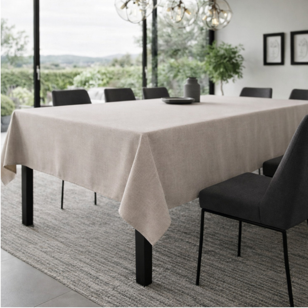 Linen Like Tablecloth - Beige