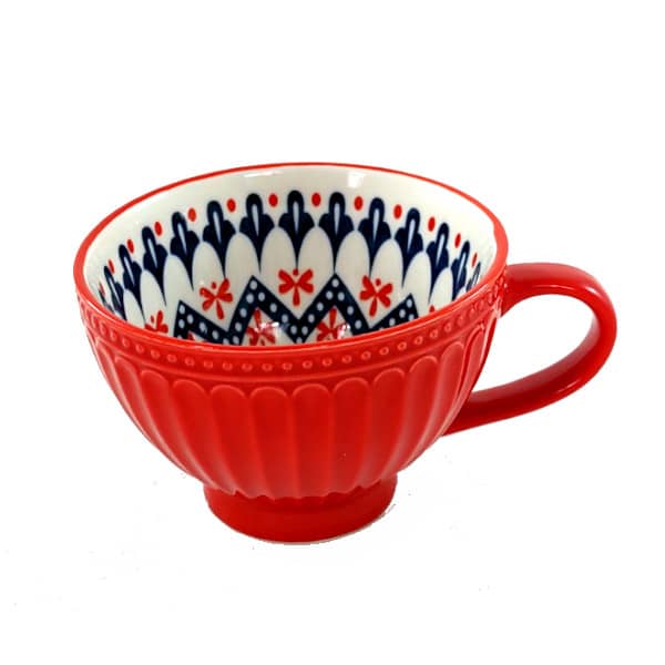 Porcelain Art Mug-Bahamas Fluted - Set of 4