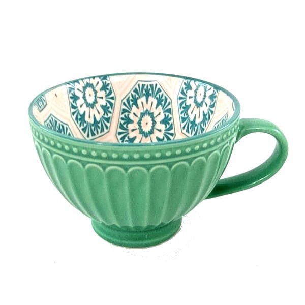 Porcelain Art Mugs - Spring Fluted - Set of 4