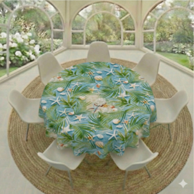 Tablecloth Round - Seascape