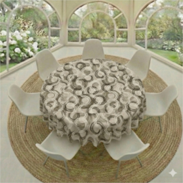 Round Tablecloth Swirls