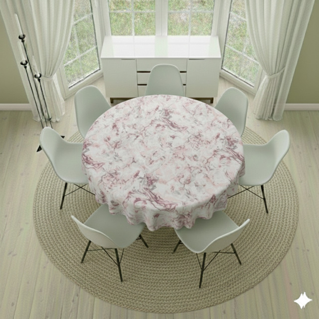 Round Tablecloth- Marble