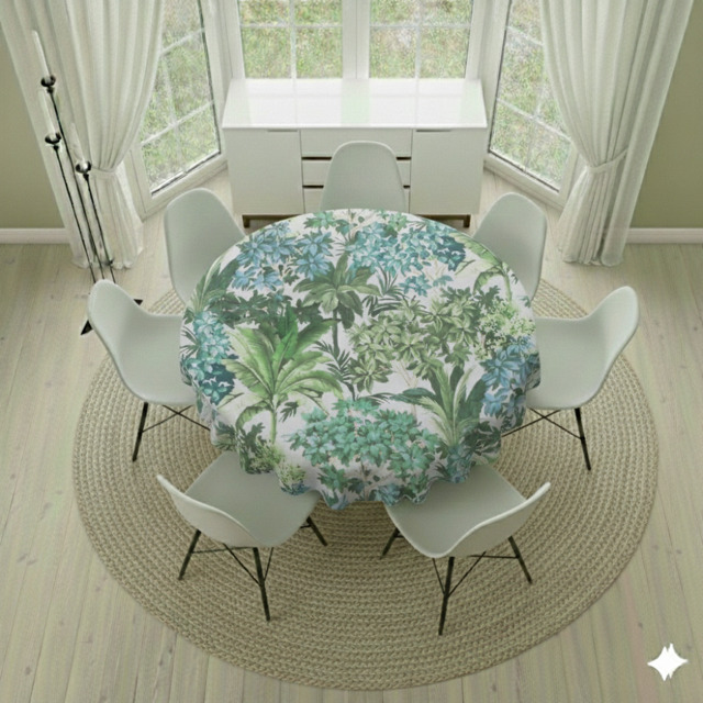 Round Tablecloth- Palm Trees