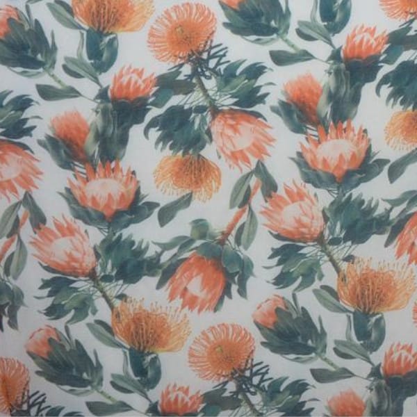 Tablecloth Round - Orange Protea