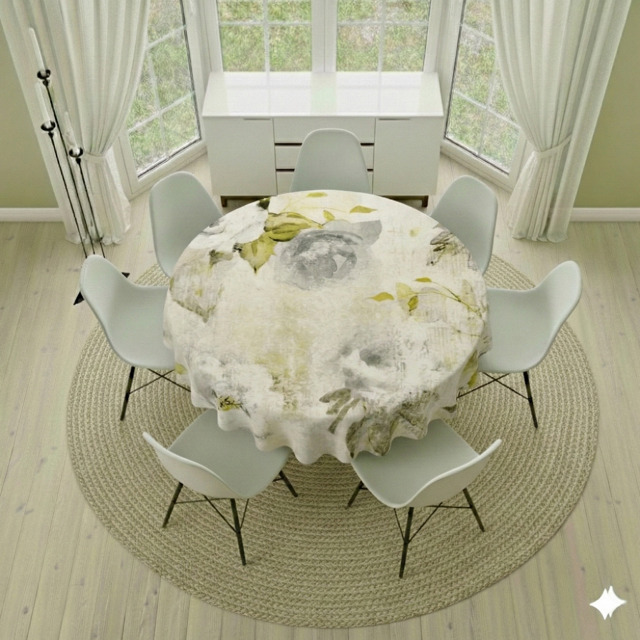 Round Tablecloth- Subtle White