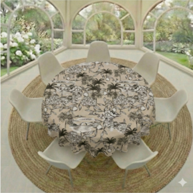 Tablecloth Round - Village Theme