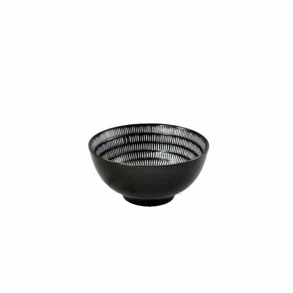 Small Bowl Spectrum - Charcoal & White - Set of 4