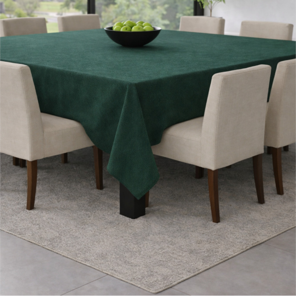 Square Linen Like Tablecloth - Green