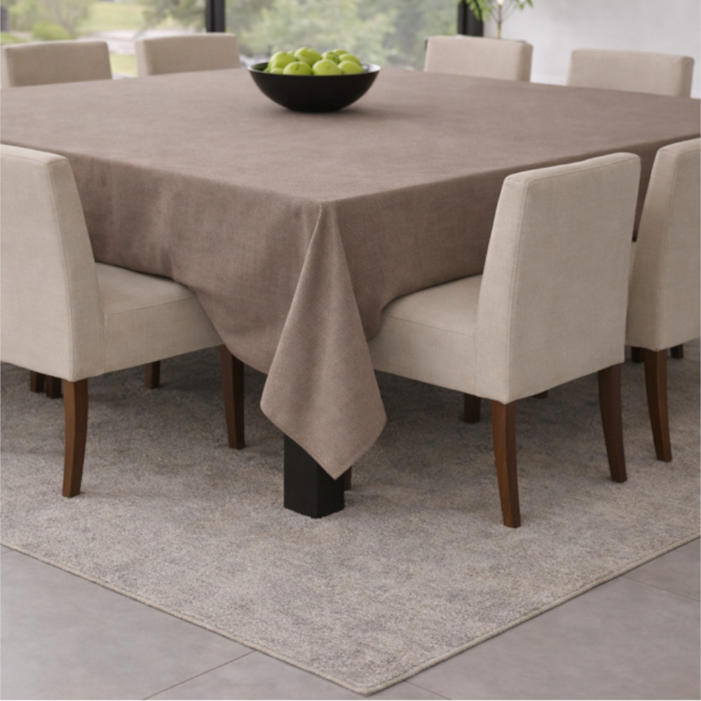 Square Linen Like Tablecloth - Stone
