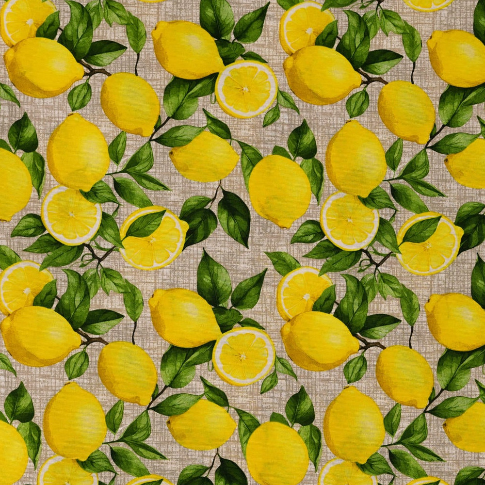 Tablecloth - Lemons On Beige - Image 2