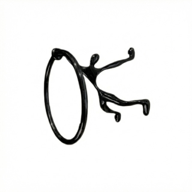 Black Steel Figure Towel Holder1