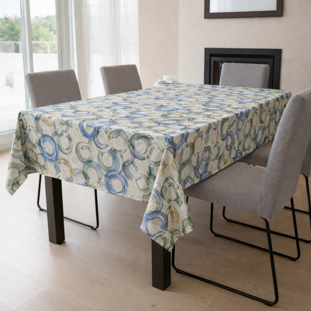 Tablecloth - Blue Swirl