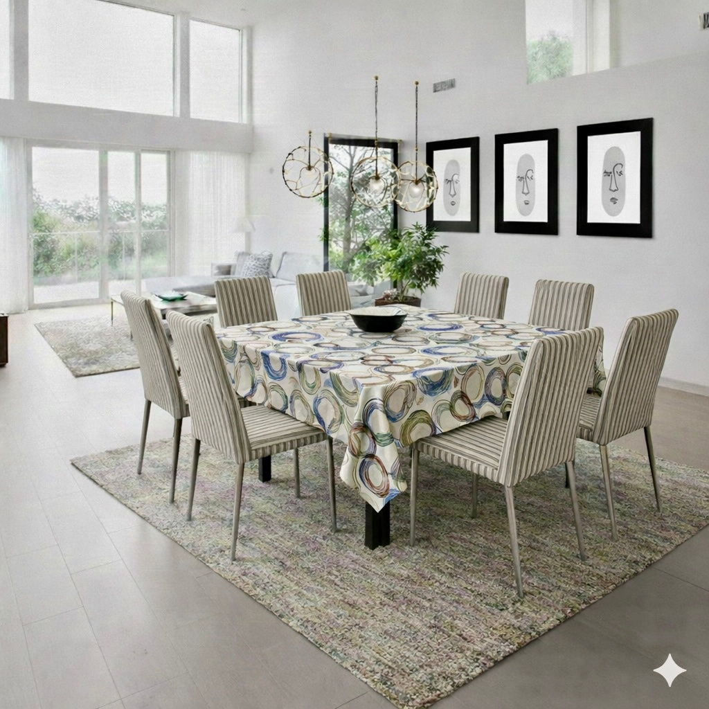 Tablecloth Square - Blue Swirl