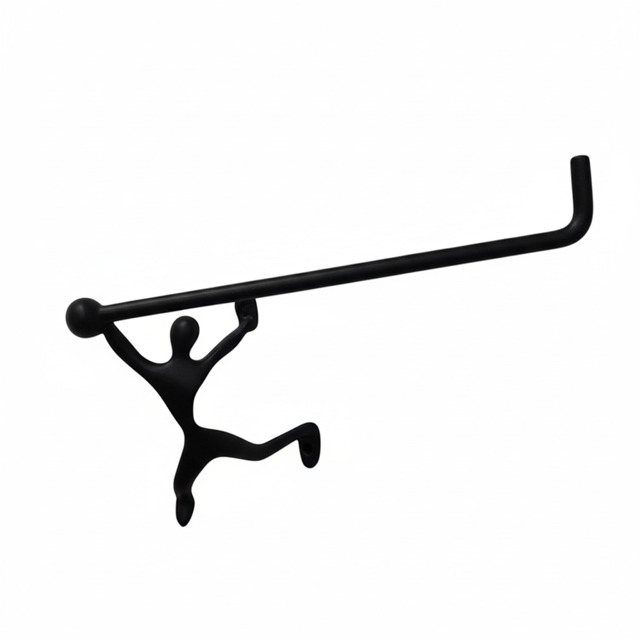 Steel Figure Paper Holder Black