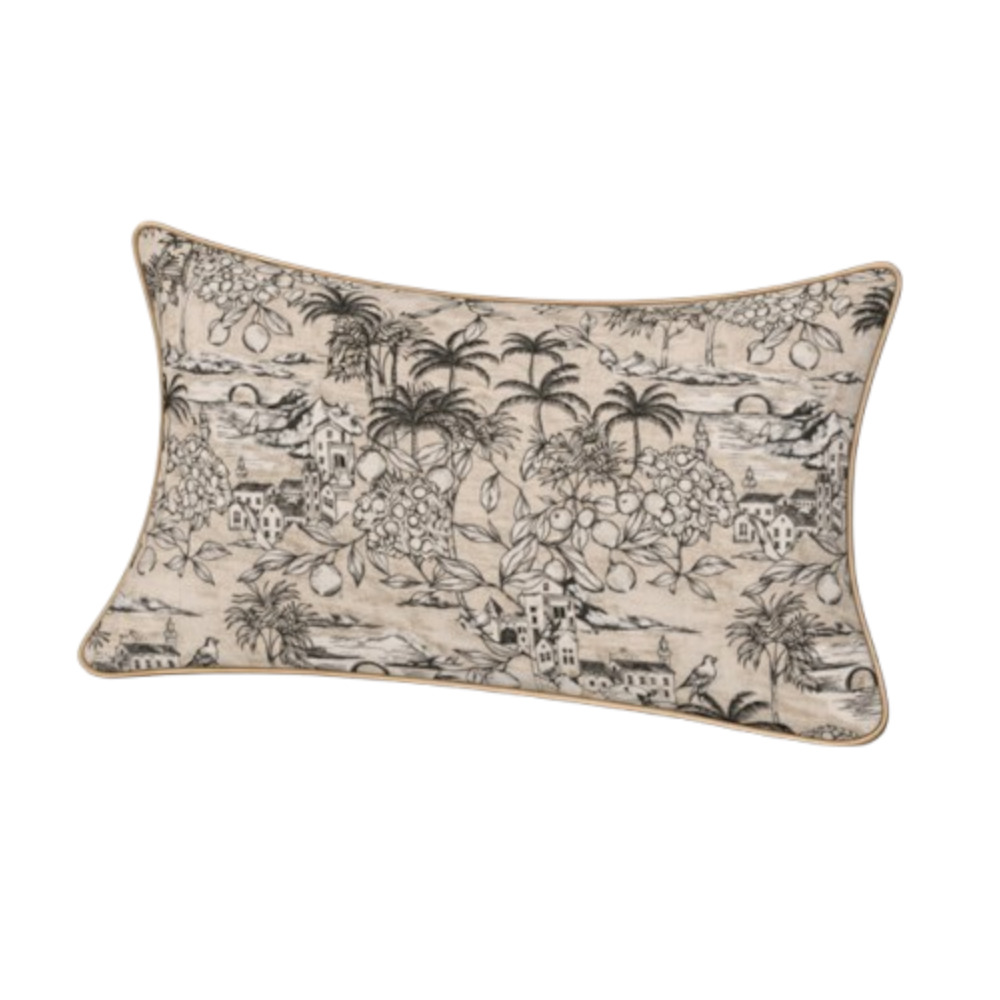Lumbar Scatter Cover – Village Scene