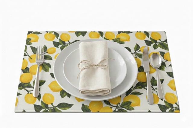 Placemat - Water Resistant - Lemons - Image 3
