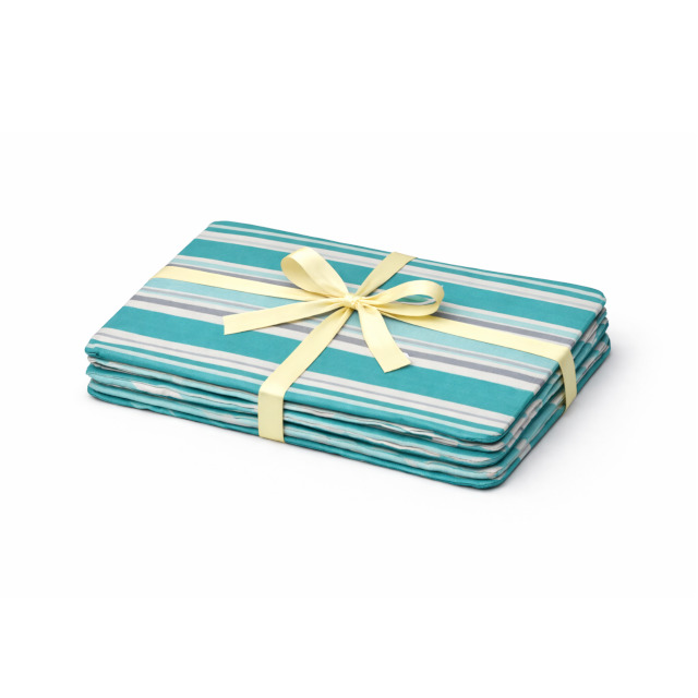 Placemat - Water Resistant - Turquoise And Grey