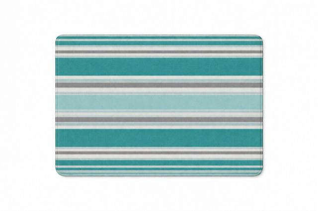 Placemat - Water Resistant - Turquoise And Grey - Image 2