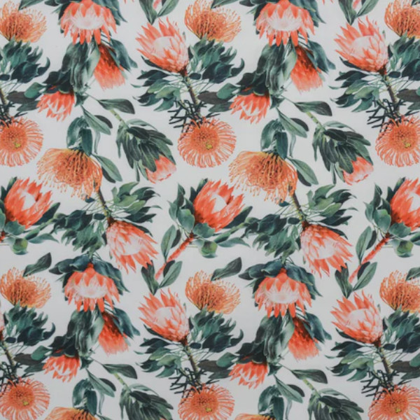 Tablecloth Water Resistant Orange Protea - Image 2
