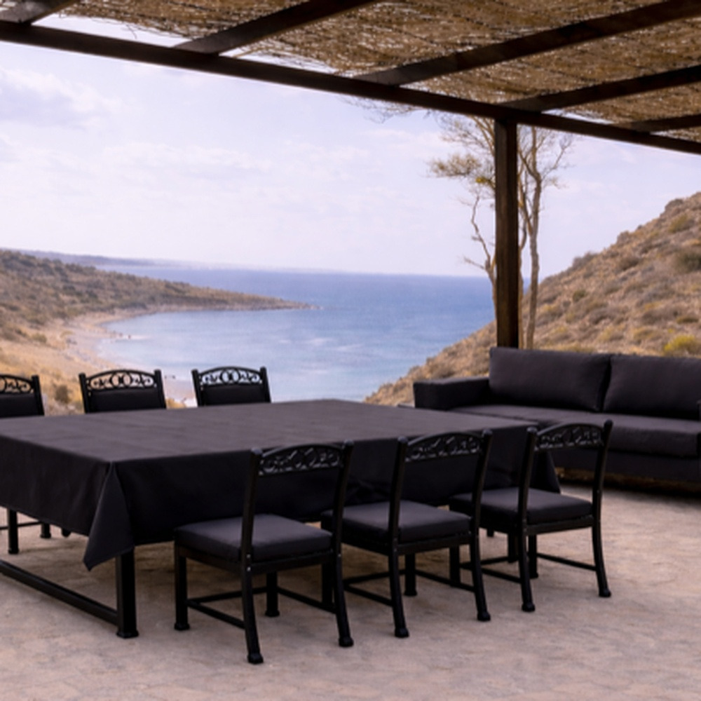Water Resistant Tablecloth - Black