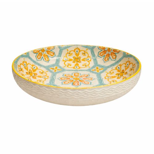 Large 30cm Bowl Saffron Tile