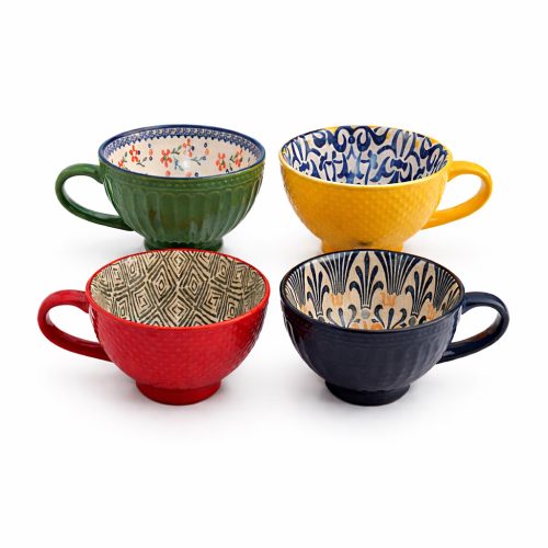 Porcelain Art Mug Set - 3