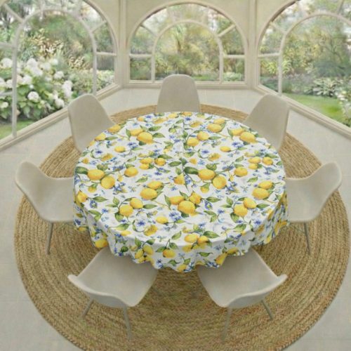 Round Lemon With Blue