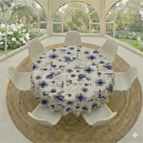Round Tablecloth Nautical