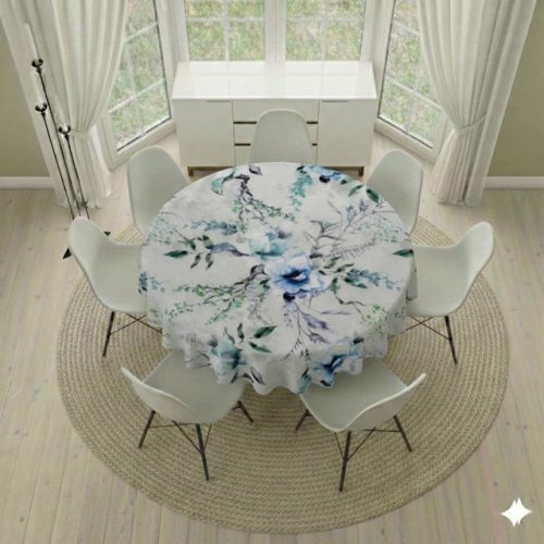 Round Tablecloth - Indigo Willow