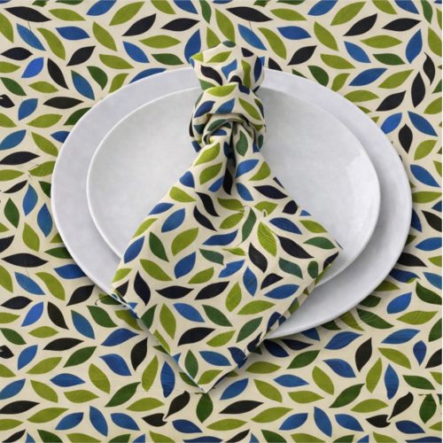Serviette Blue Design