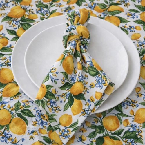 Serviette Lemon With Blue