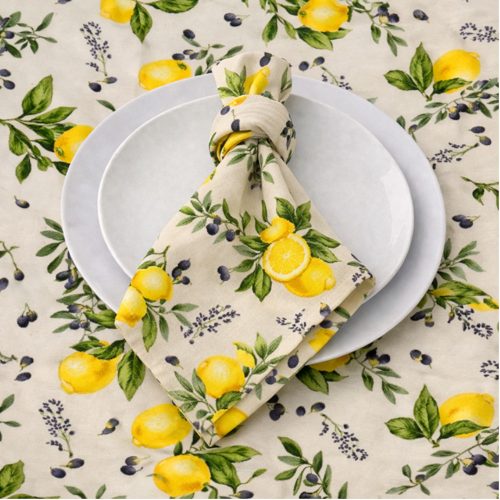 Serviette Lemons With Olives